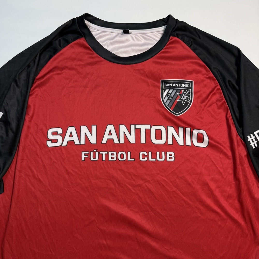 San Antonio FC Soccer Jersey Mens Large Red SAFC Family 21 Toyota Promo